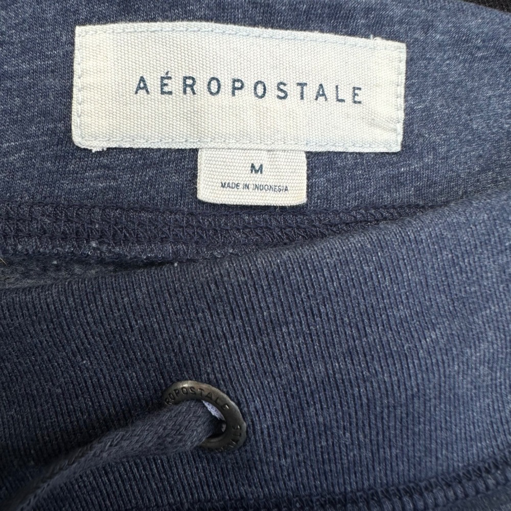 Aeropostale Women's Medium Blue Heather Spellout Graphic Flare Sweatpants Y2K - Picture 9 of 10